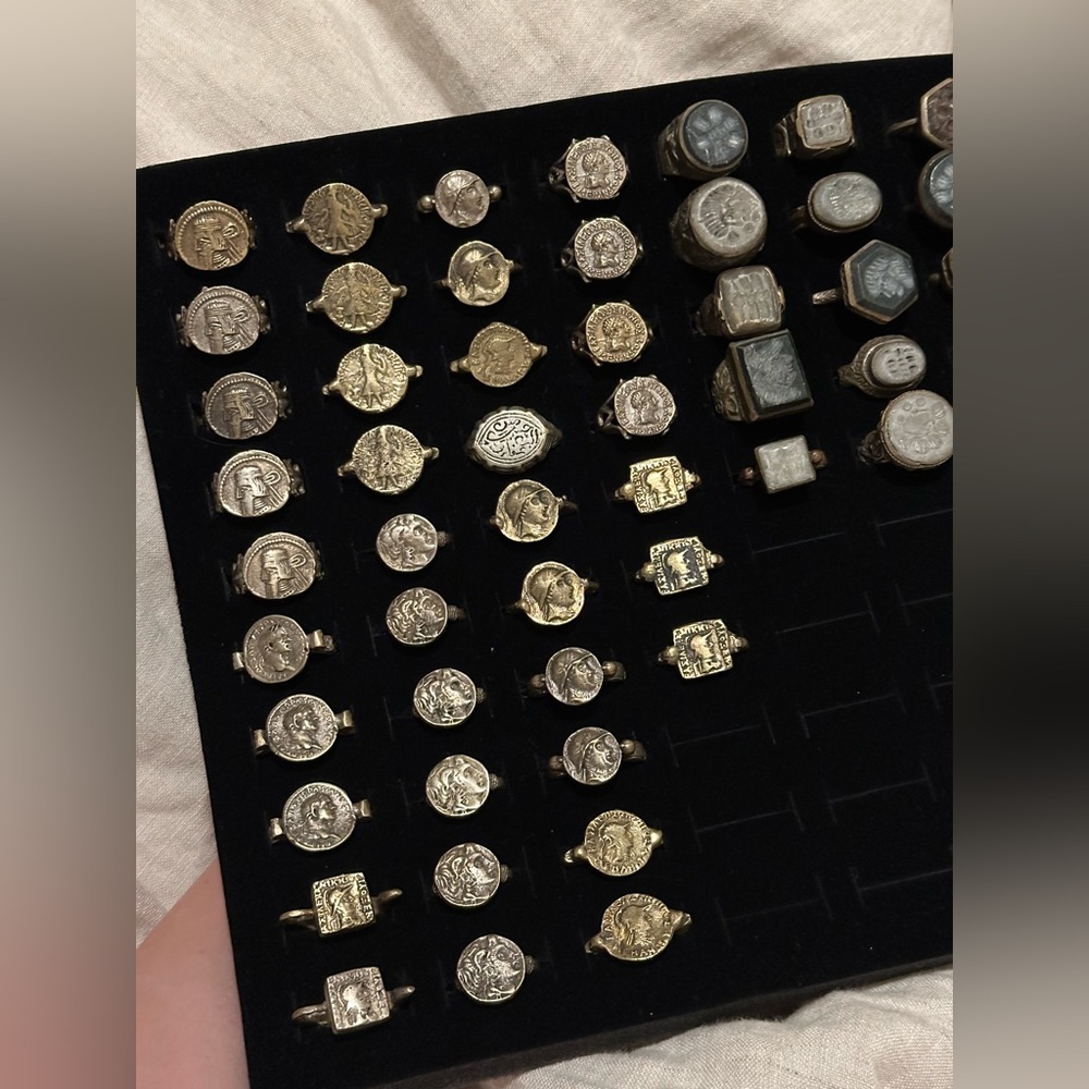 Vintage Style Gold and Silver Color Rings, Cameos 25$/EACH